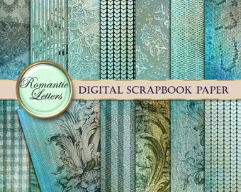 Vintage digital paper pack vintage scrapbook album paper shabby chic background digital printable scrapbook paper lace digital paper french