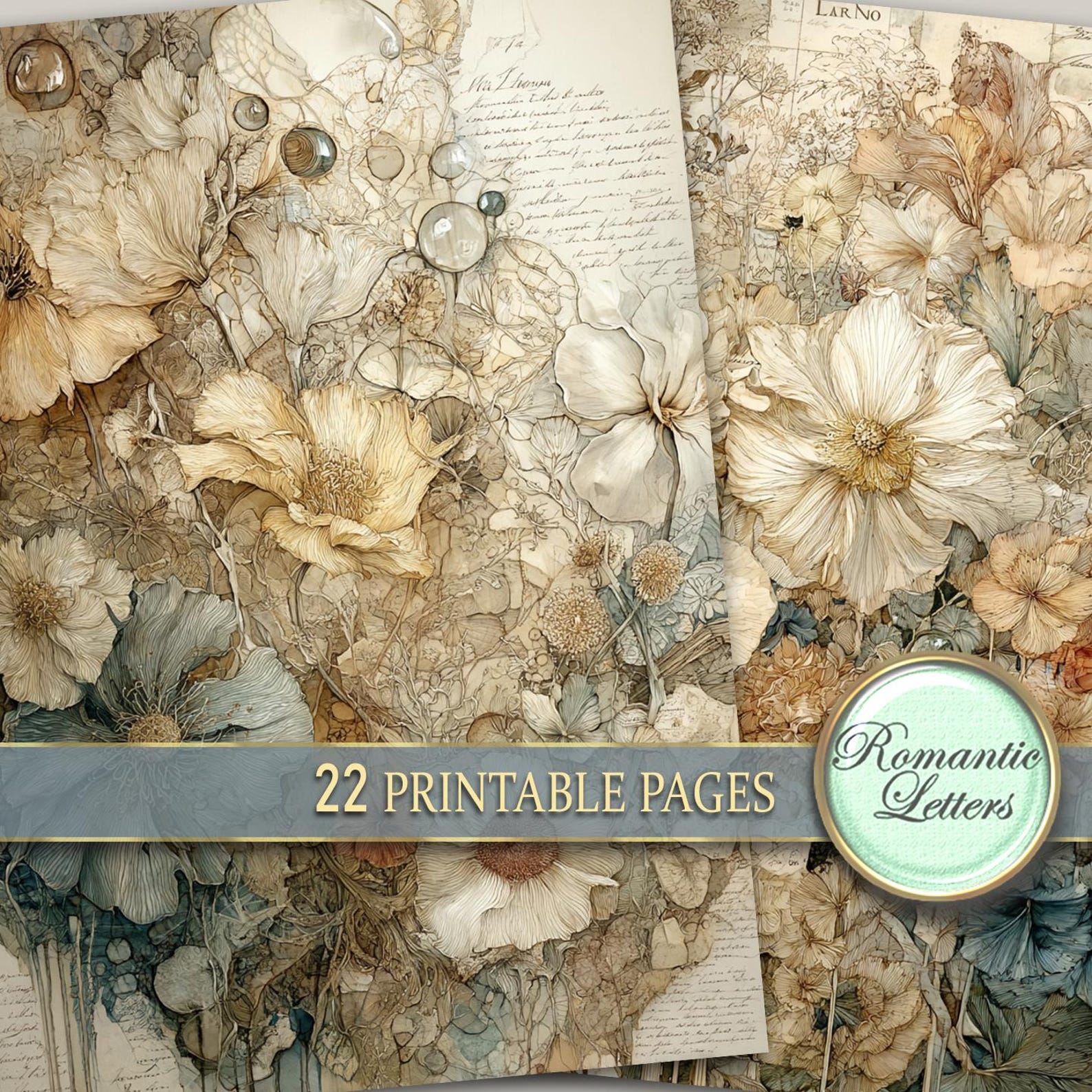 Digital Printable Wedding Scrapbook Paper Pack Junk Journal Pages ...