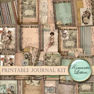 Printable Junk Journal Kit Victorian Digital Scrapbooking Printable ...