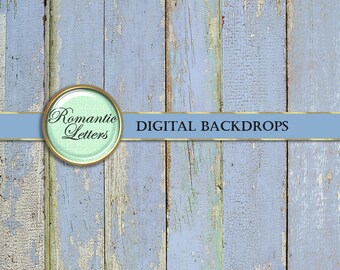 Wood Digital Paper, Blue Wood Texture Background, Old, Distressed Texture,  Scrapbooking, Blog, Wedding Commercial Use 