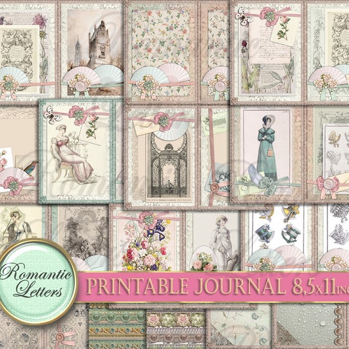 Victorian Printable Junk Journal Kit Printable Scrapbook Paper - Etsy