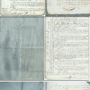 French Ephemera Digital Paper Pack Journal Pages Victorian Digital ...