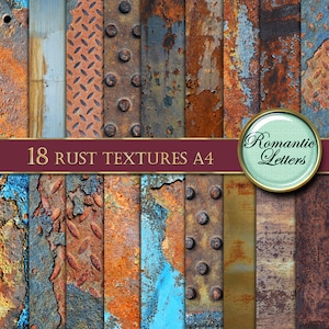 Pack de papier numérique rouille texture grunge photographie numérique toile de fond fond numérique métal rouillé texture téléchargement fond industriel