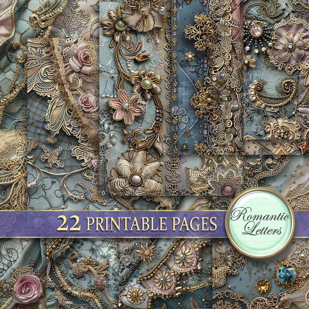 Victorian Digital Printable Junk Journal Pages Scrapbook Paper Pack ...