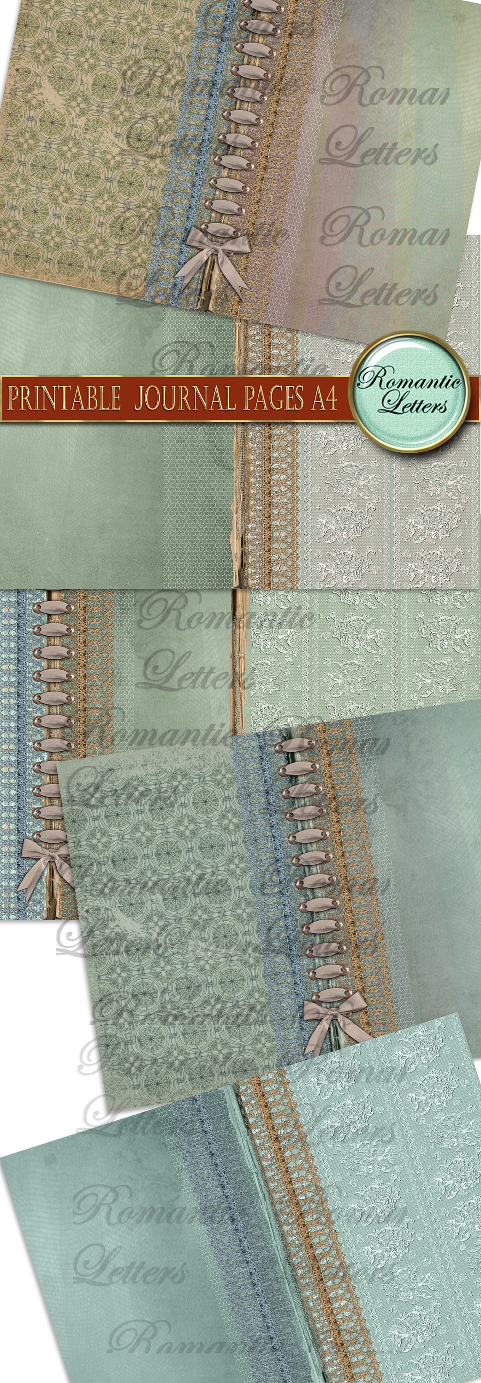 Printable Junk Journal Pages Printable Junk Journal Paper | Etsy
