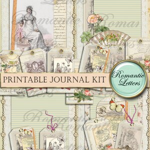 Printable Junk Journal Kit A4 Printable Scrapbook Paper 8.5x11 Digital ...