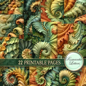 Digital printable Scrapbook Papier Pack Junk Journal Seiten Patchwork druckbare Kinder Kraft Papier Quilt Filz Wolle Muster tropischen Dschungel verlassen