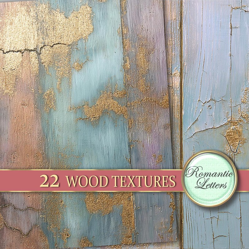 Pastel Wood digital texture Printable scrapbook paper background Photography backdrop shabby chic image 10