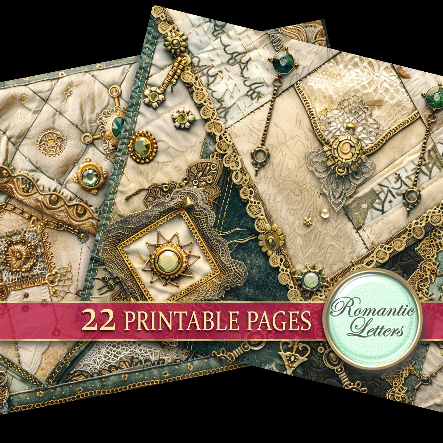 Digital Printable Scrapbook Paper Pack Junk Journal Pages Printable ...