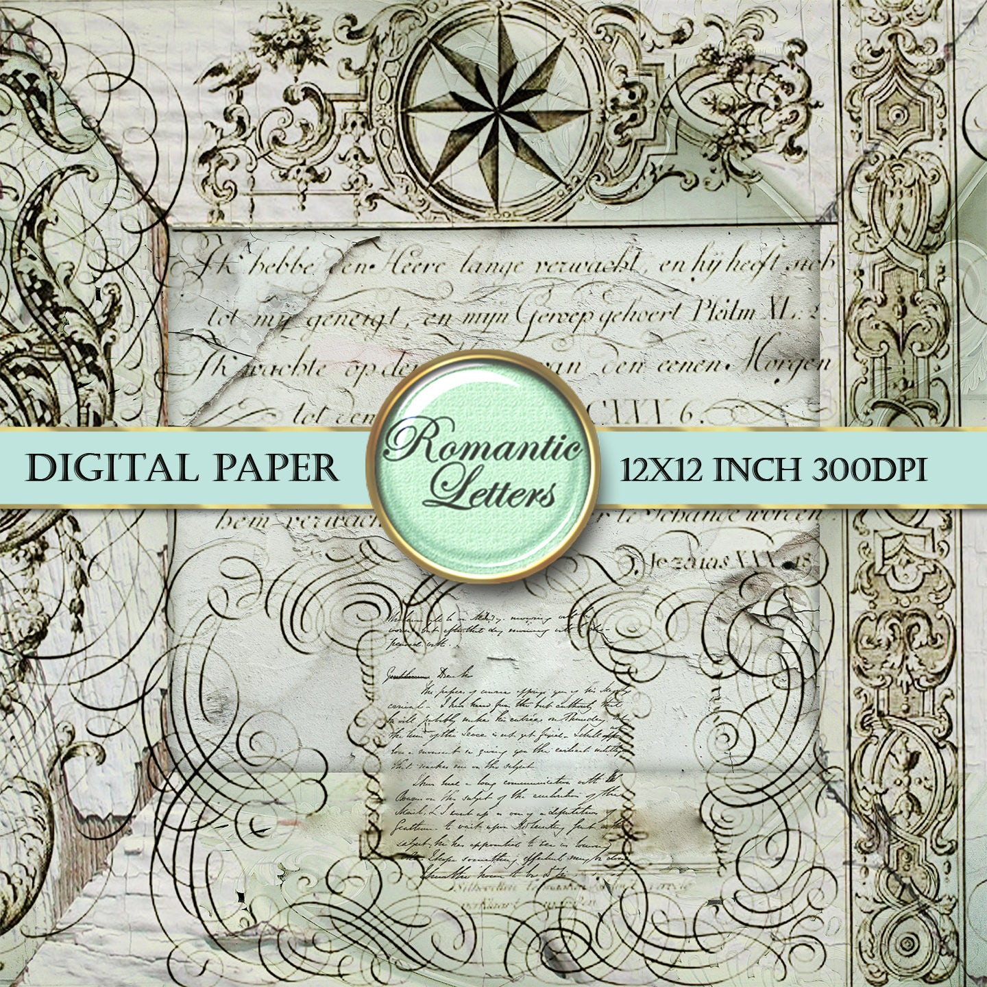 Victorian Paper Digital Scrapbook Paper Pack Digital Printable ...