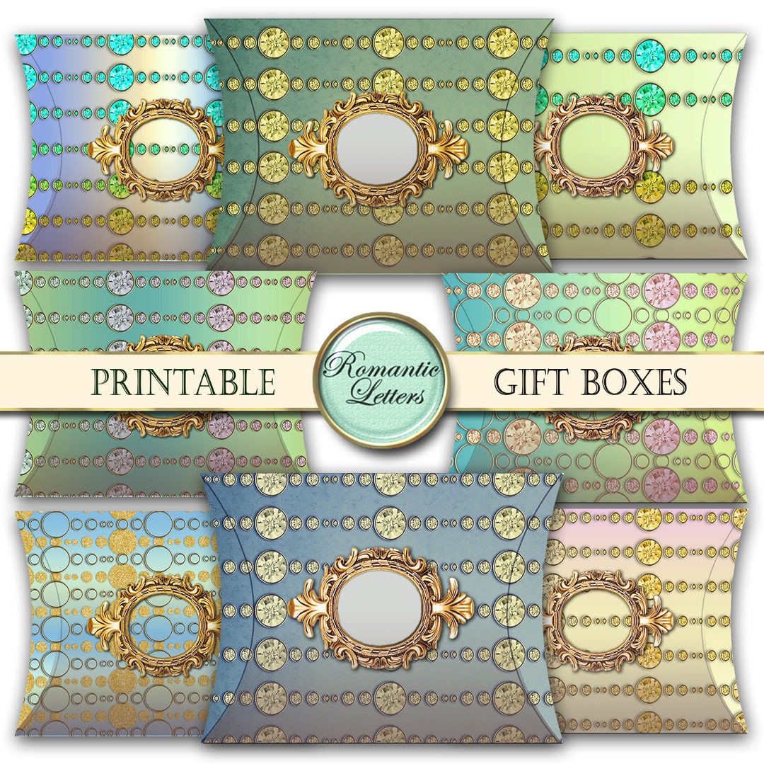 Printable Favor Box Digital Gift Box Wedding Favor Box Jewelry Gift Box ...