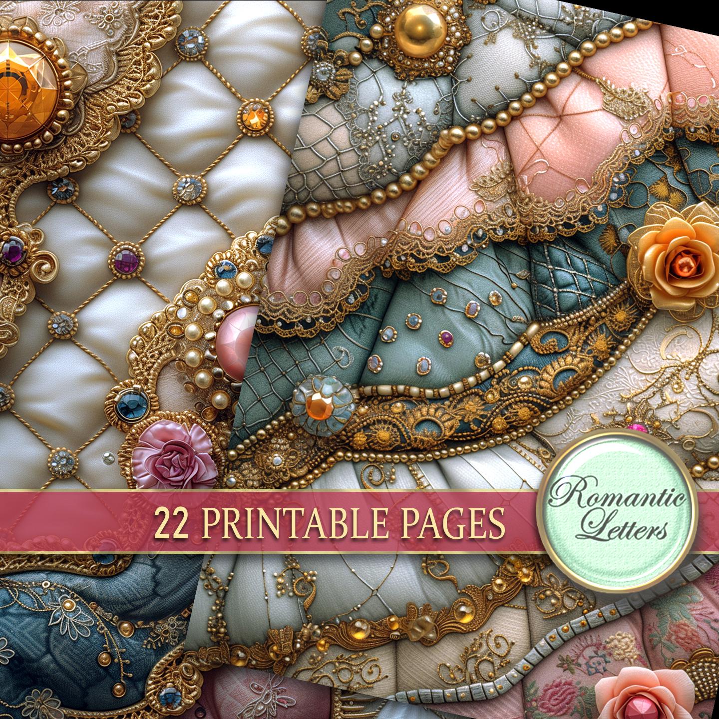 Digital Printable Scrapbook Paper Pack Junk Journal Pages Luxury ...