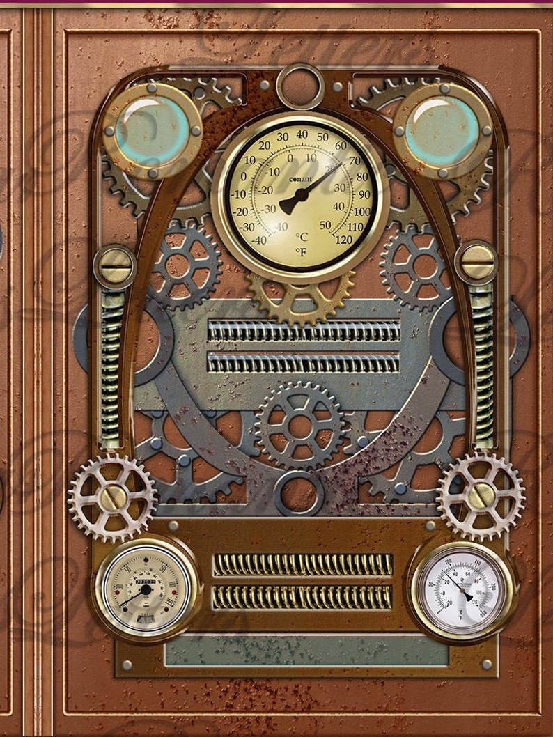 Steampunk Printable Journal Covers Industrial Digital - Etsy