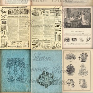 Ephemera Digital Paper Pack Printable Journal Pages Victorian Paper ...