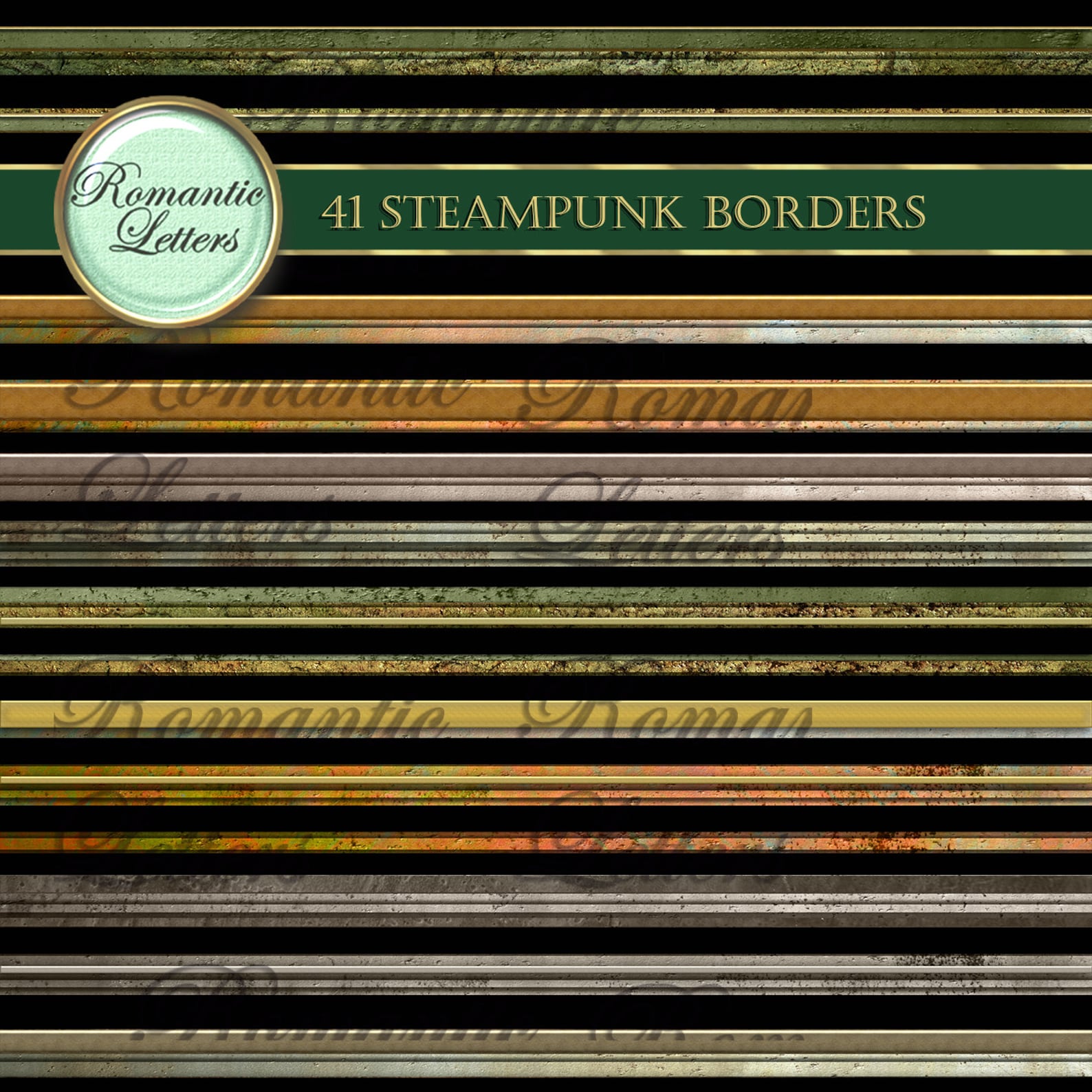 Clip Art Steampunk Digital Printable Scrapbook Borders Clip | Etsy