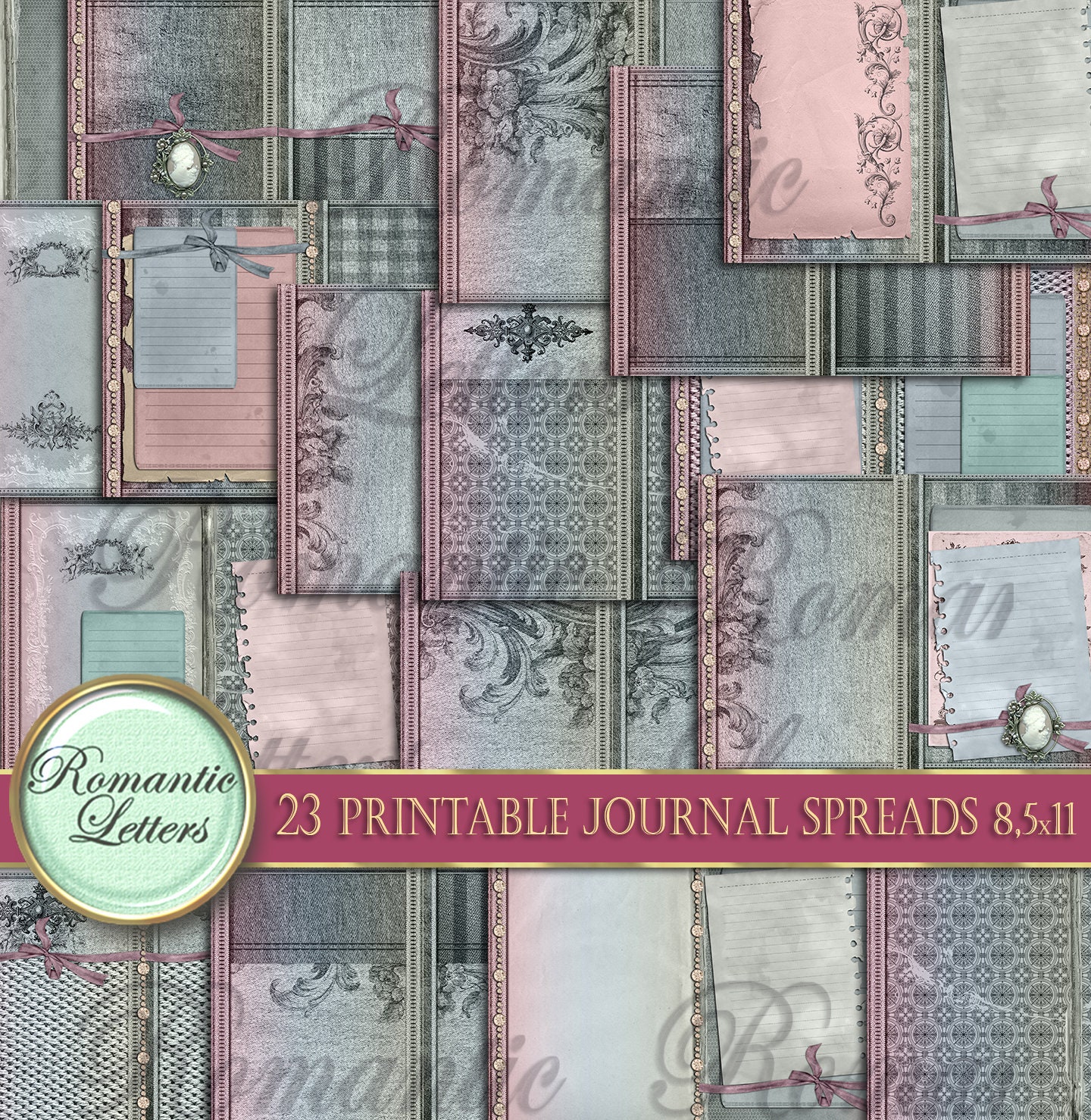 Printable Junk journal pages printable junk journal paper | Etsy