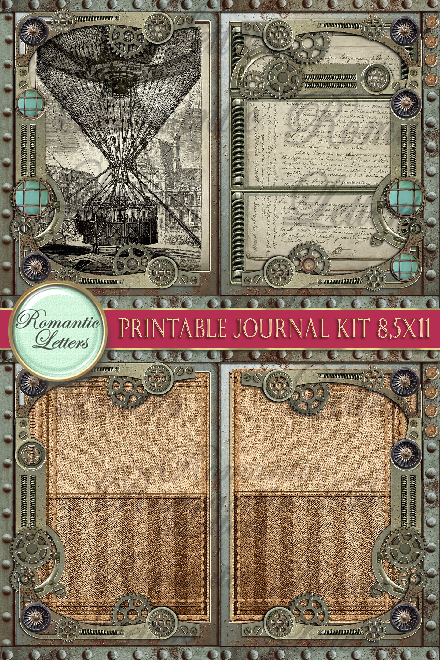 Victorian Sport Printable Junk Journal Kit Digital Scrapbook Printable ...