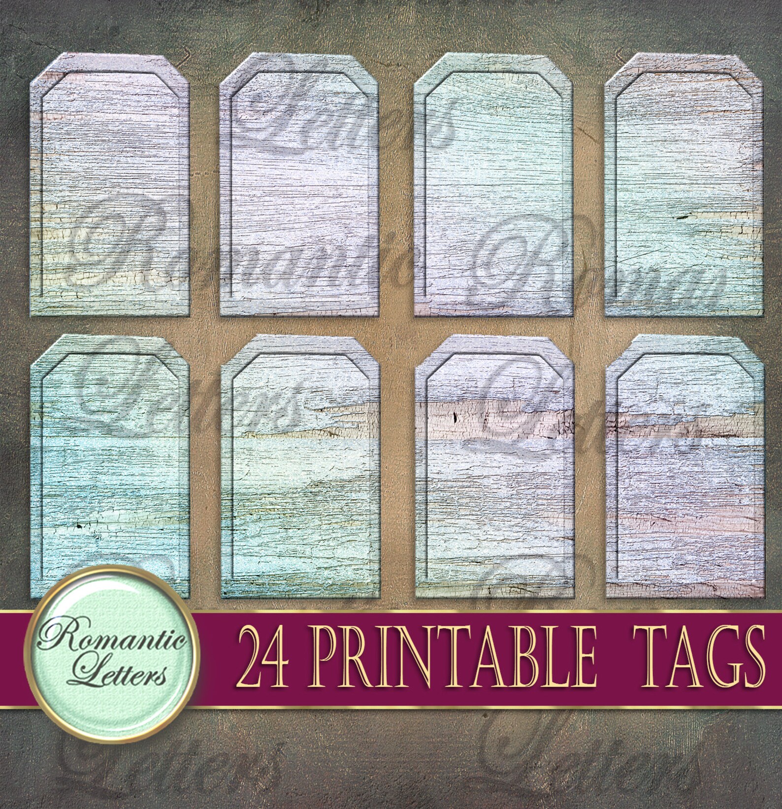 Printable Scrapbook Journal Tags Printable Gift Tags Printable Etsy