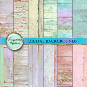 Wood digital paper pack digital wood background paper digital newborn photo backdrop wood shabby chic digital wood brick background backdrop image 1