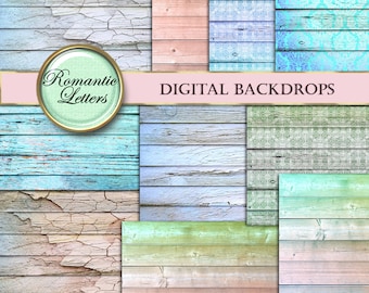 Easter wood digital scrapbook Easter background pastel color Easter digital photography backdrop distressed wood background newborn baby