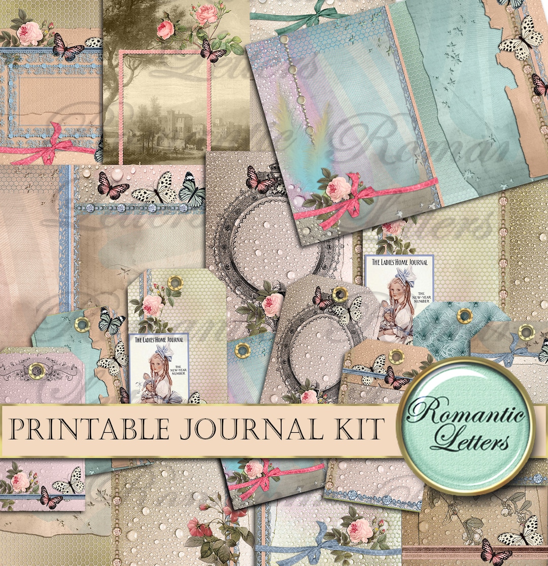 Printable Junk Journal Kit Digital Collage Sheet Printable Junk Journal ...