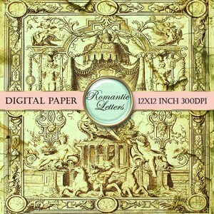Digital Scrapbook Paper Pack Digital Background Paper Steampunk Digital