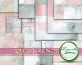 Spring colors Painted canvas texture digital paper pack Scrapbook paper abstract art background printable Shabby chic neutral craft paper