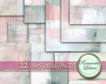 Abstract Canvas Pastel Linen Texture, Neutral Digital Scrapbook Album Paper  (Printable Background)