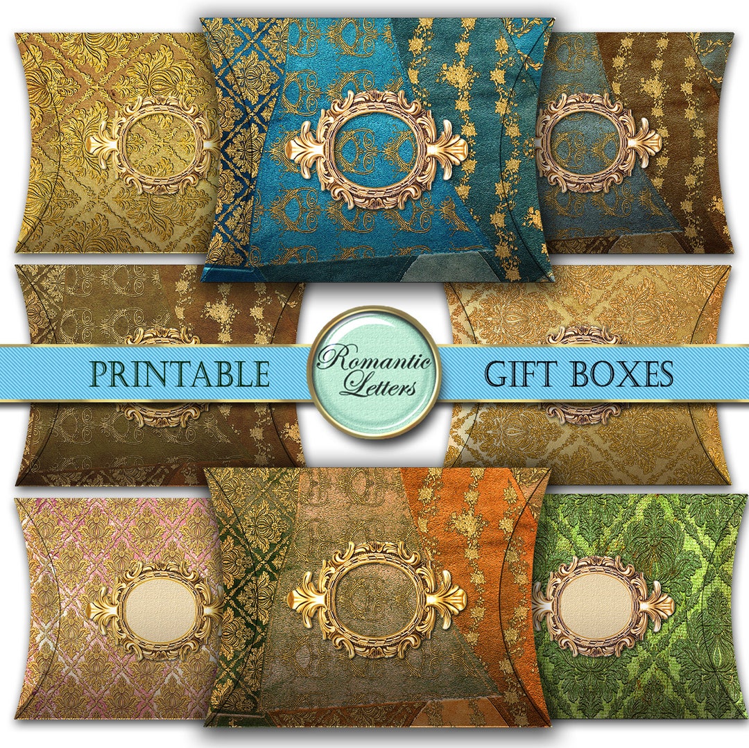 Digital Gift Box Printable Favor Box Wedding Favor Box Jewelry Gift Box ...