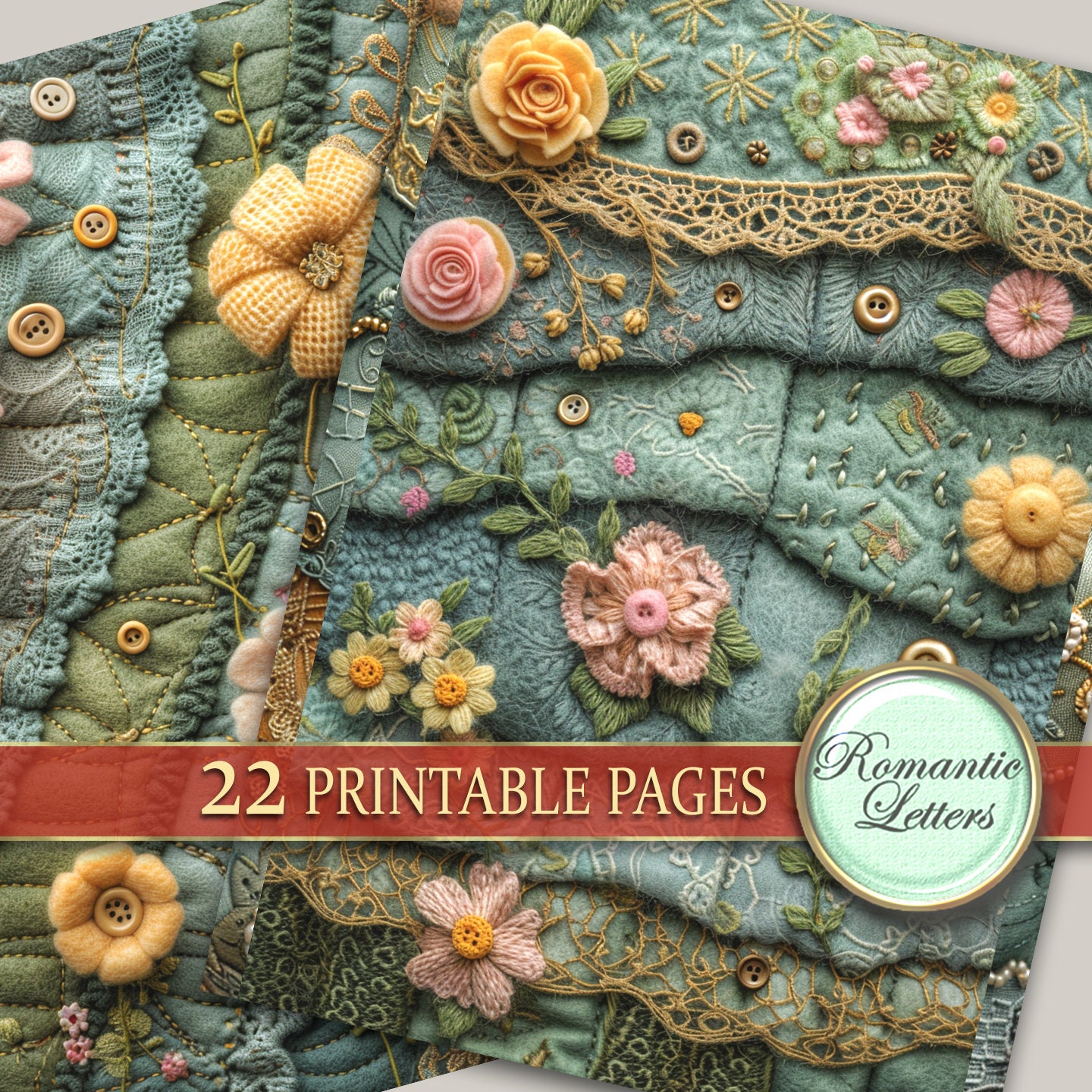 Digital Printable Scrapbook Paper Pack Junk Journal Paper Patchwork ...