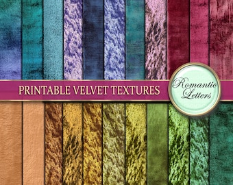 Digital scrapbook paper pack Velvet texture digital texture album background paper Velvet fabric printable decoupage paper vintage velour
