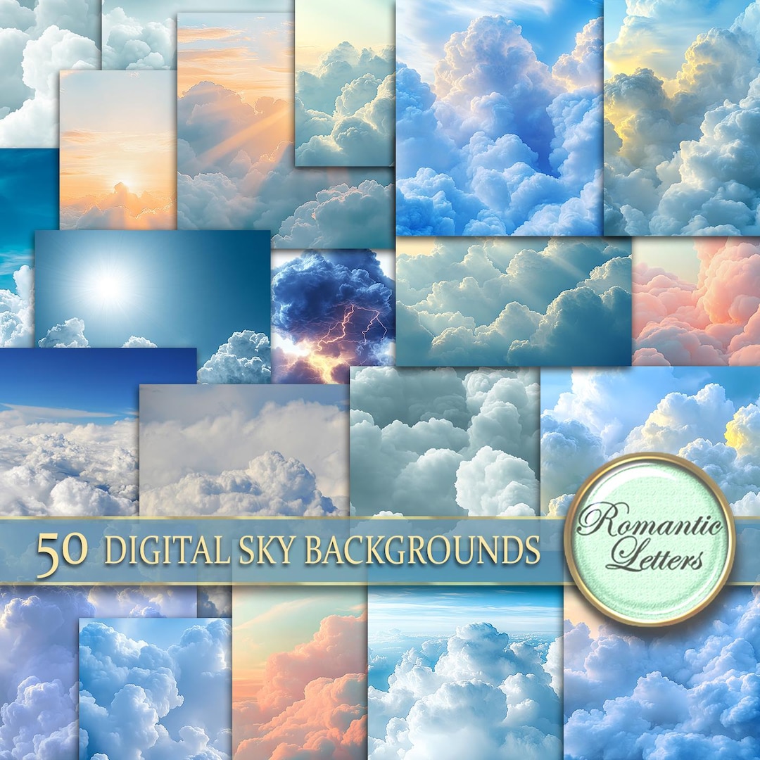 Fotohintergrund Mit Blauem Himmel & Weißen Wolken – 150x90 Cm, Für Kindergeburtstage, Babyshower & Fotoshootings