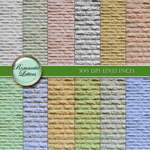 Brick digital scrapbook paper pack digital scrapbooking background Shabby Chic background newborn digital photography backdrop pastel brick