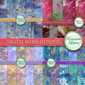 SALDI scrapbook digitale carta marmorizzata mega pack Scrapbook digitale carta marmorizzata sfondo carta stampabile digitale in saldo 12x12 rosso rosa blu