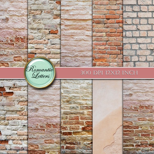 Brick Wall Digital Scrapbook Paper Pack Printable Scrapbooking - Etsy