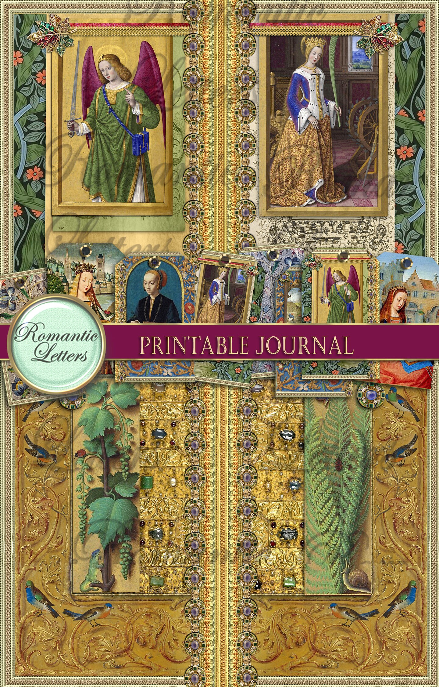 Printable Junk Journal Kit Digital Scrapbook Printable Journal Craft ...