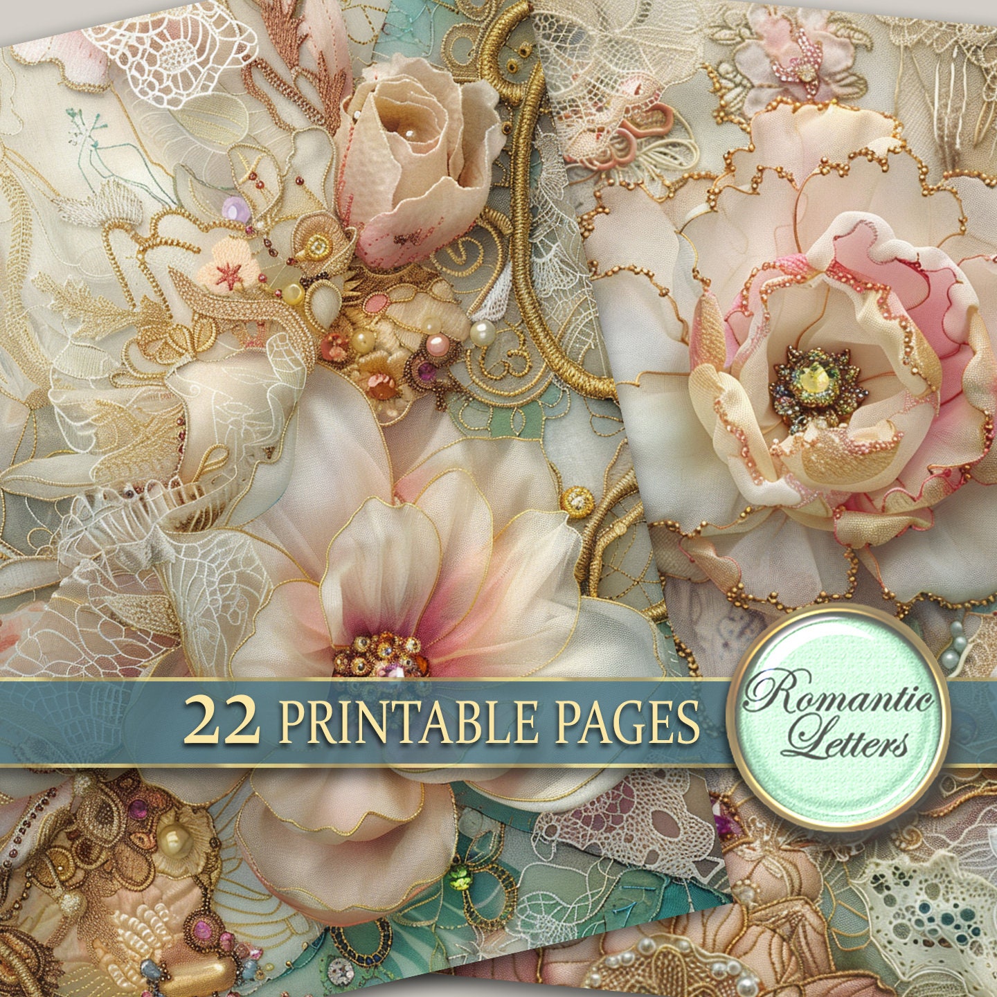 Printable Digital Junk Journal Pages Wedding Scrapbook Paper Pack ...