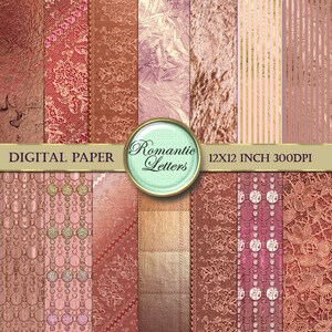 Rose gold digital scrapbook paper digital paper gold foil gold glitter digital paper rust texrture digital gold texture background download