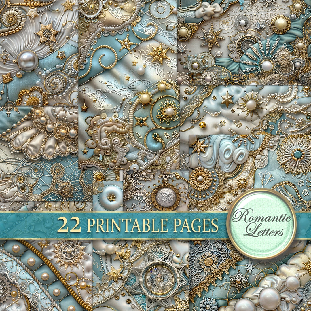 Digital Printable Scrapbook Paper Pack Shabby Chic Junk Journal Pages ...