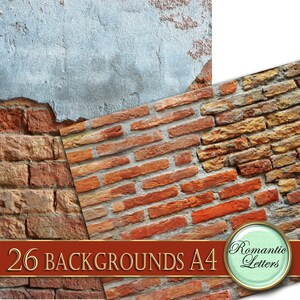 Brick Wall Digital Scrapbook Paper Pack Printable Scrapbooking ...