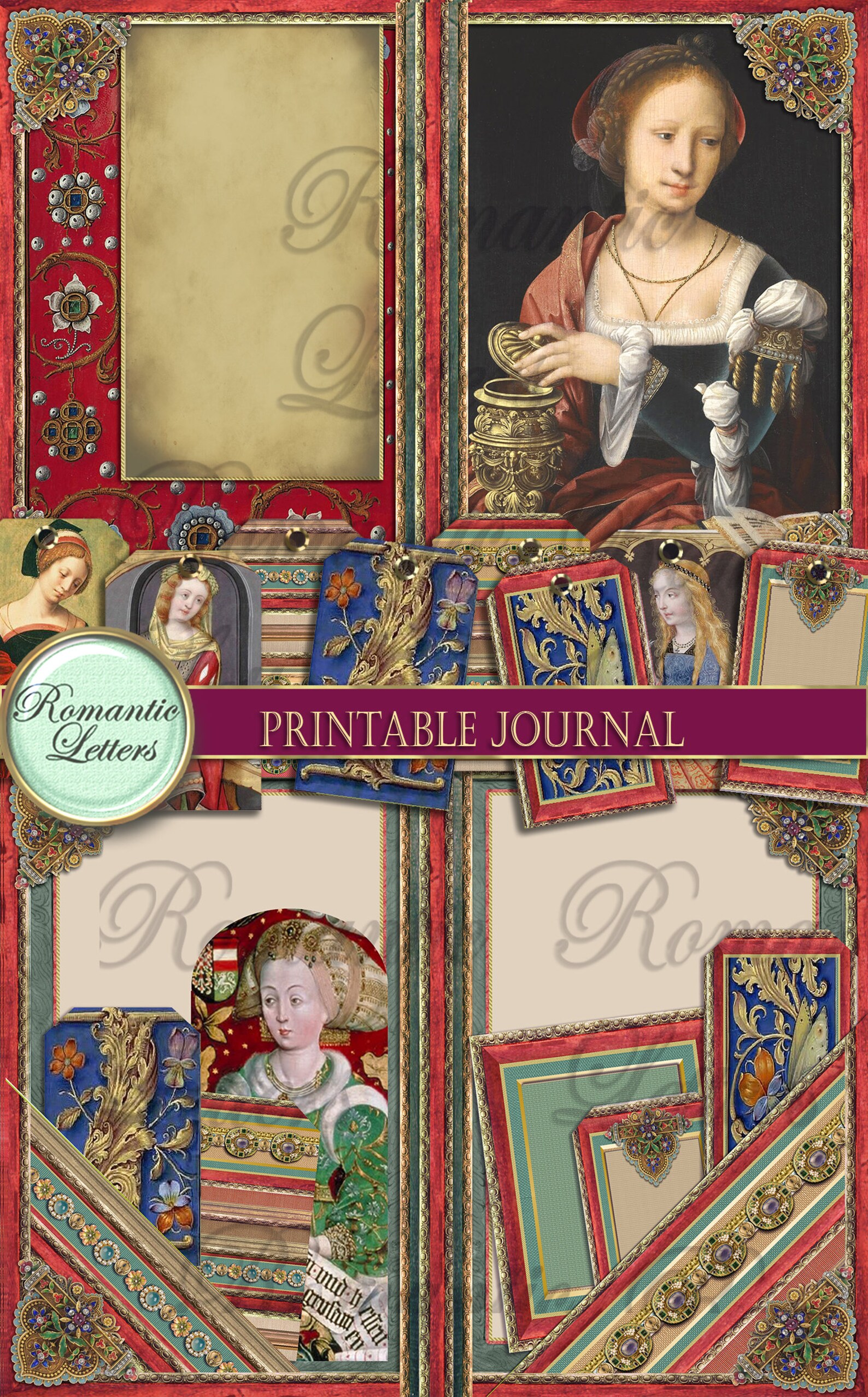 Printable Junk Journal Kit Digital Scrapbook Printable Journal Craft ...