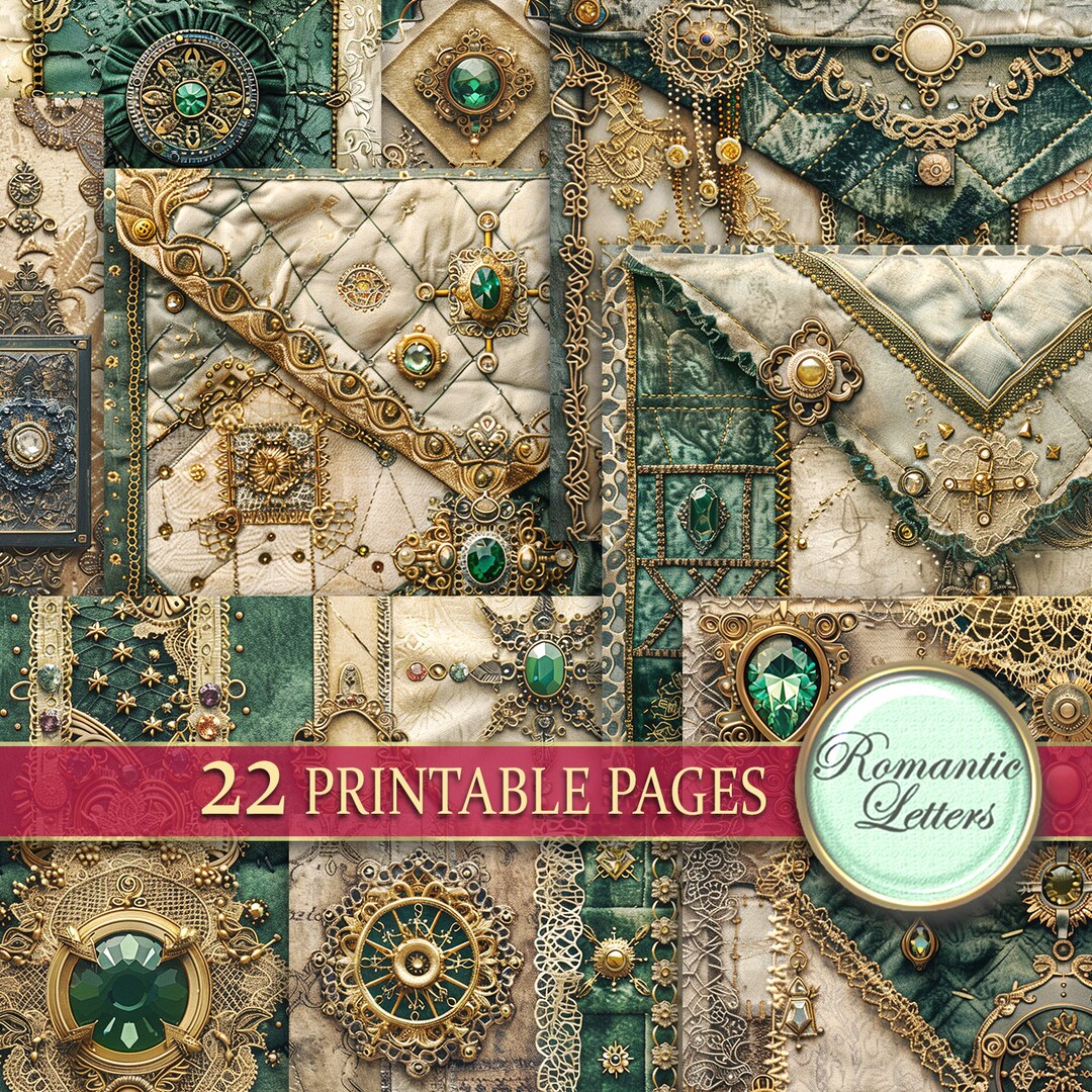 Digital Printable Scrapbook Paper Pack Junk Journal Pages Printable ...