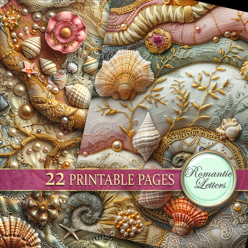 Digital Printable Junk Journal Pages Scrapbook Paper Pack Shabby Chic ...