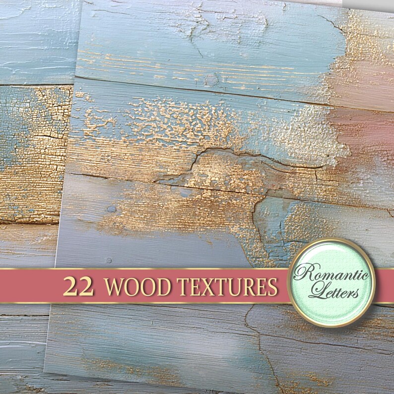 Pastel Wood digital texture Printable scrapbook paper background Photography backdrop shabby chic image 4