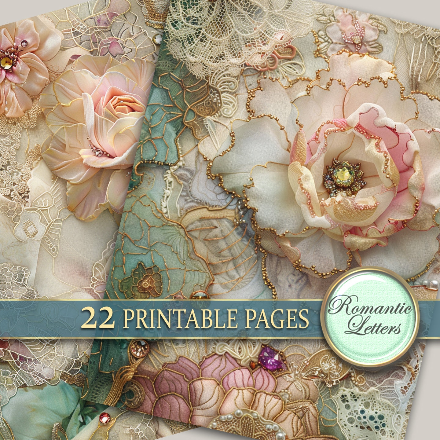 Printable Digital Junk Journal Pages Wedding Scrapbook Paper Pack ...
