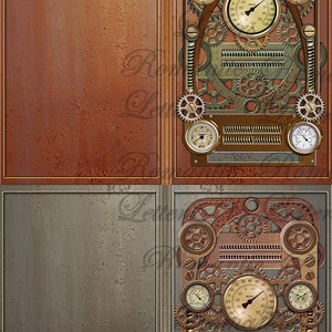 Steampunk Printable Journal Covers Industrial Digital Scrapbooking ...