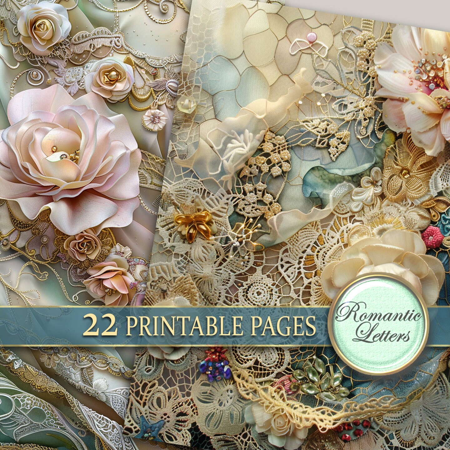 Printable Digital Junk Journal Pages Wedding Scrapbook Paper Pack ...
