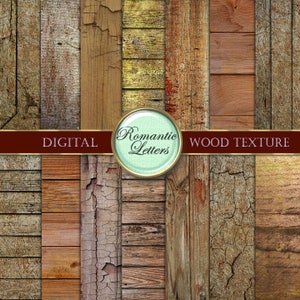 Paquete de papel digital Textura de madera Álbum de recortes digital Papel de fondo de madera Fondo de recién nacido Fotografía digital Papel imprimible Tablón de madera oscura