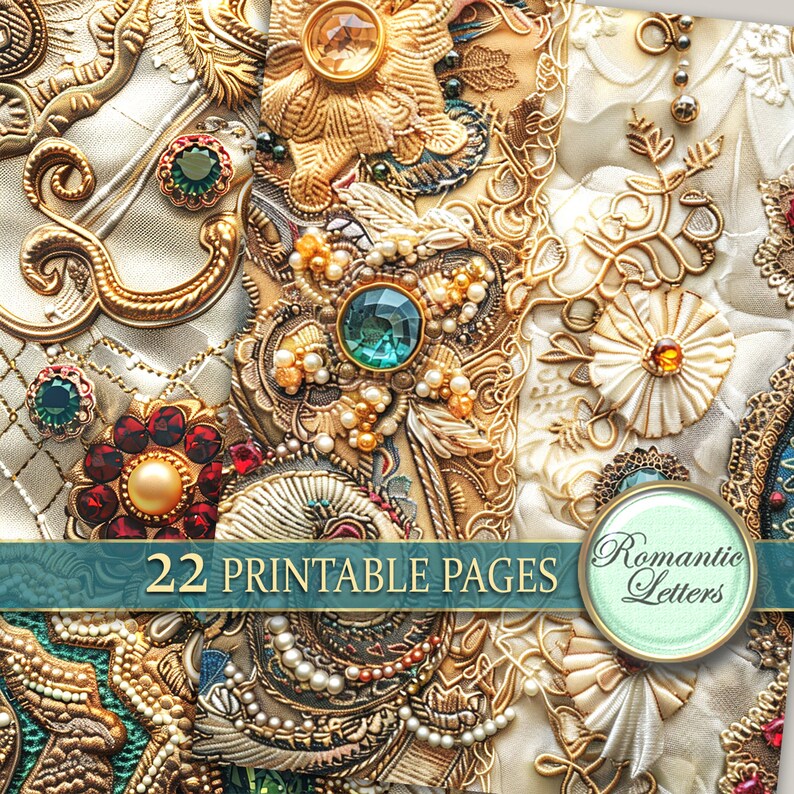 Digital Printable Scrapbook Paper Pack Shabby Chic Junk Journal Pages ...