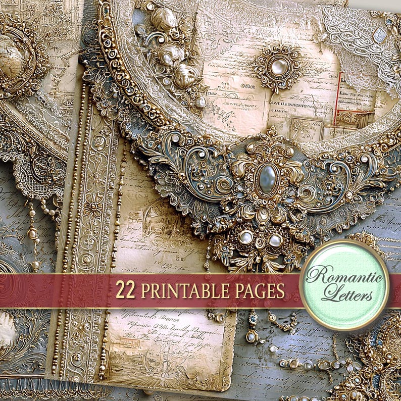 Vintage Ephemera Digital Scrapbook Paper Pack Printable Junk Journal ...